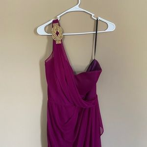 Wine-Colored One-Shoulder Prom Dress - Worn Once